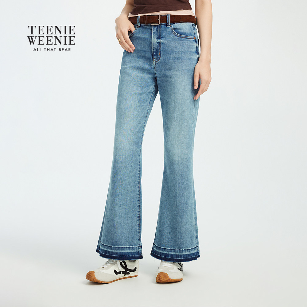 TeenieWeenie小熊女装牛仔裤2025秋季新款时髦复古气