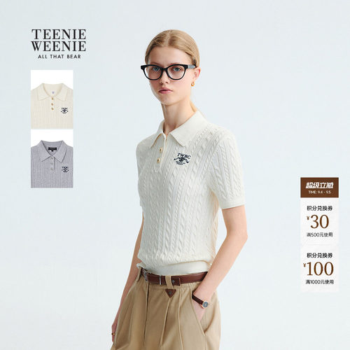 TeenieWeeniePOLO领短袖毛针织衫