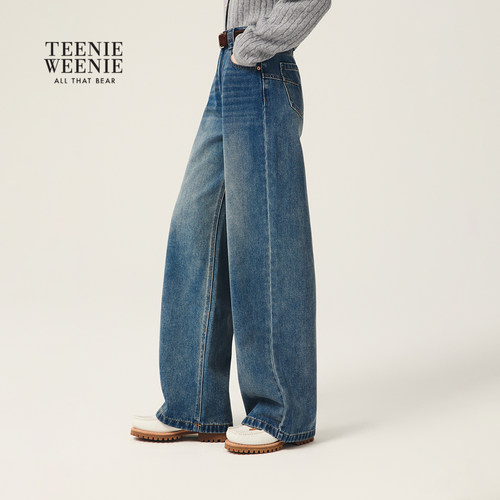 TeenieWeenie简约松弛直筒牛仔裤