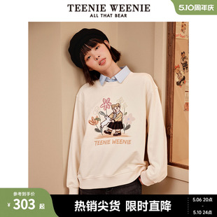 兔年女装 圆领套头卫衣休闲时尚 TeenieWeenie小熊基础款