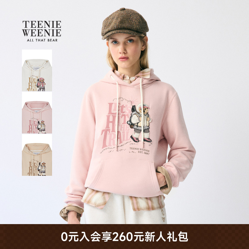 TeenieWeenie小熊女加绒连帽卫衣
