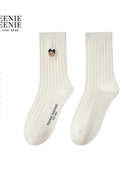 TEENIEWEENIE bearnova2025秋季新款女装时尚个性休闲运动中筒袜