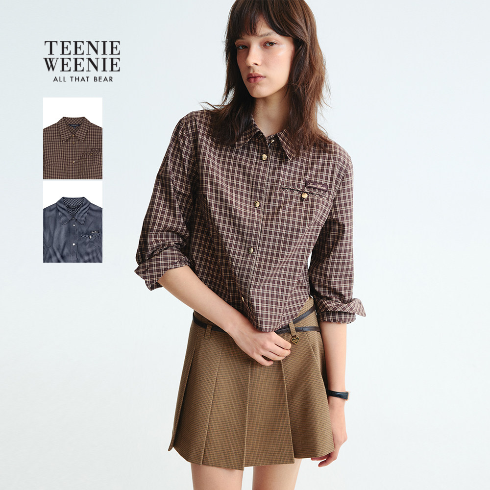 TeenieWeenie小熊女装衬衫2025秋季新款女装气质通勤
