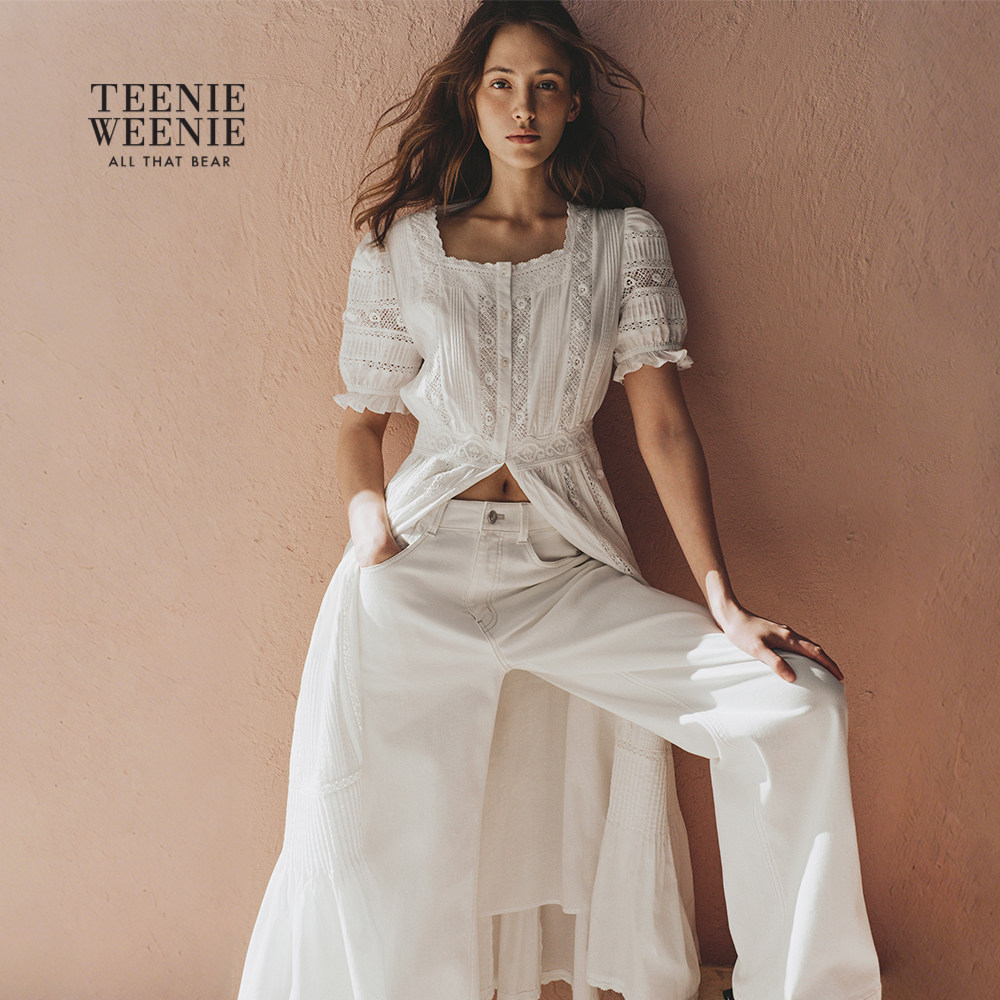 【千金微光裙】TeenieWeenie小熊女装26夏新款优雅重工蕾丝连衣裙
