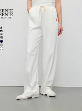 TEENIEWEENIE bearnova2025秋季新款女装简约时尚宽松舒适直筒裤