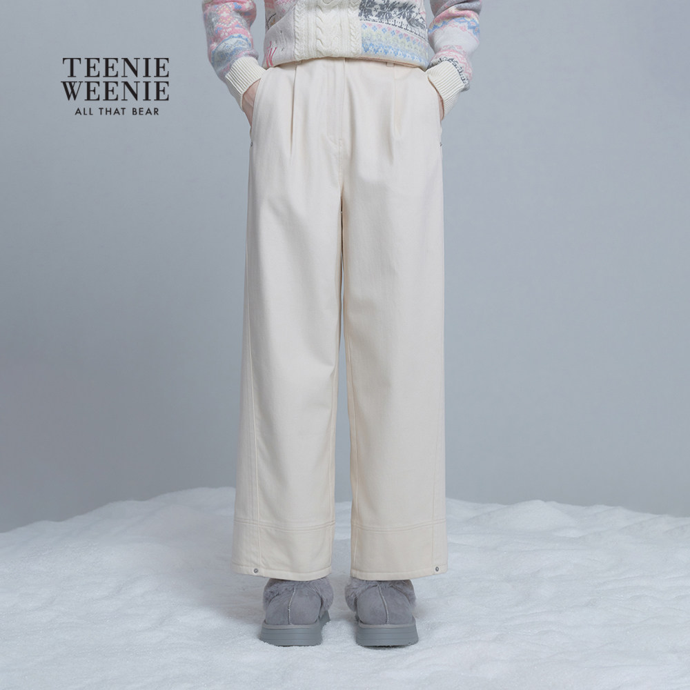 TeenieWeenie小熊女装休闲裤25冬新款休闲优雅宽松时尚