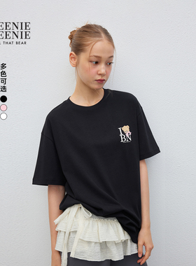 TEENIEWEENIE bearnova【精梳棉】2025年秋季新款女装宽松针织T恤