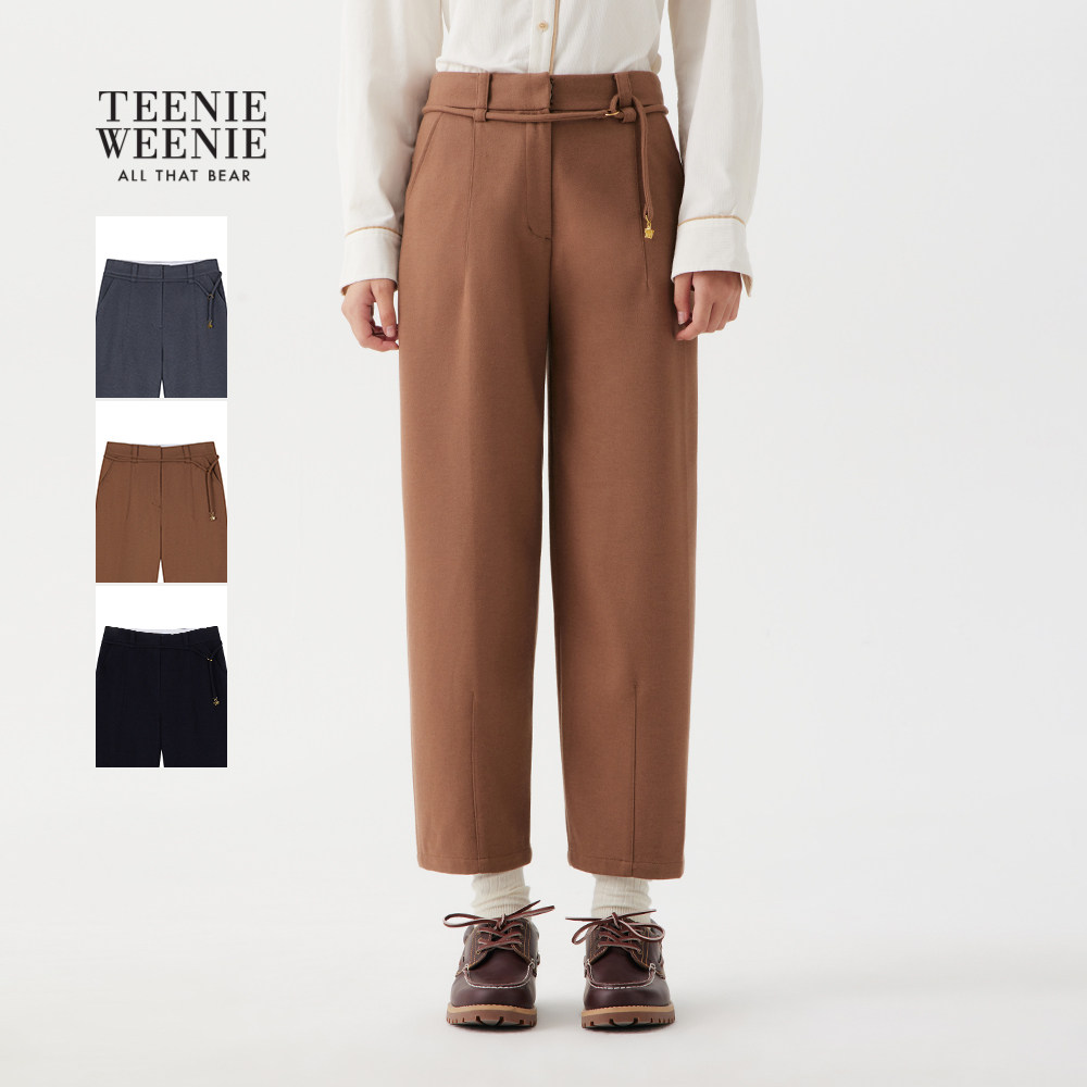 TeenieWeenie小熊女装休闲裤2025冬季新款时尚宽松多