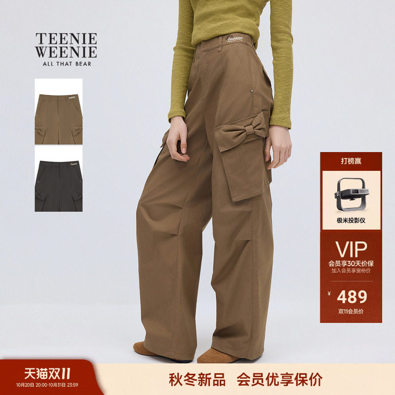 TEENIEWEENIE bearnova小熊女装休闲裤2026秋季新款元气工装长裤