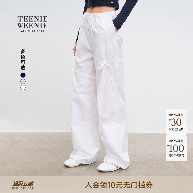 TEENIEWEENIE bearnova小熊女装春秋季休闲户外工装风直筒裤长裤