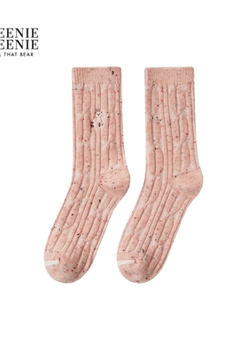 TEENIEWEENIE bearnova袜子25秋冬新款休闲活力多巴胺彩色中筒袜