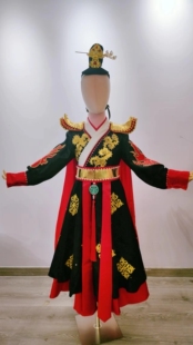 男童汉服中国风唐装古风帅女童高级儿童古装将相帝王战袍大秦直道