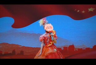 快乐阳光女童红歌歌颂祖国主题演出服