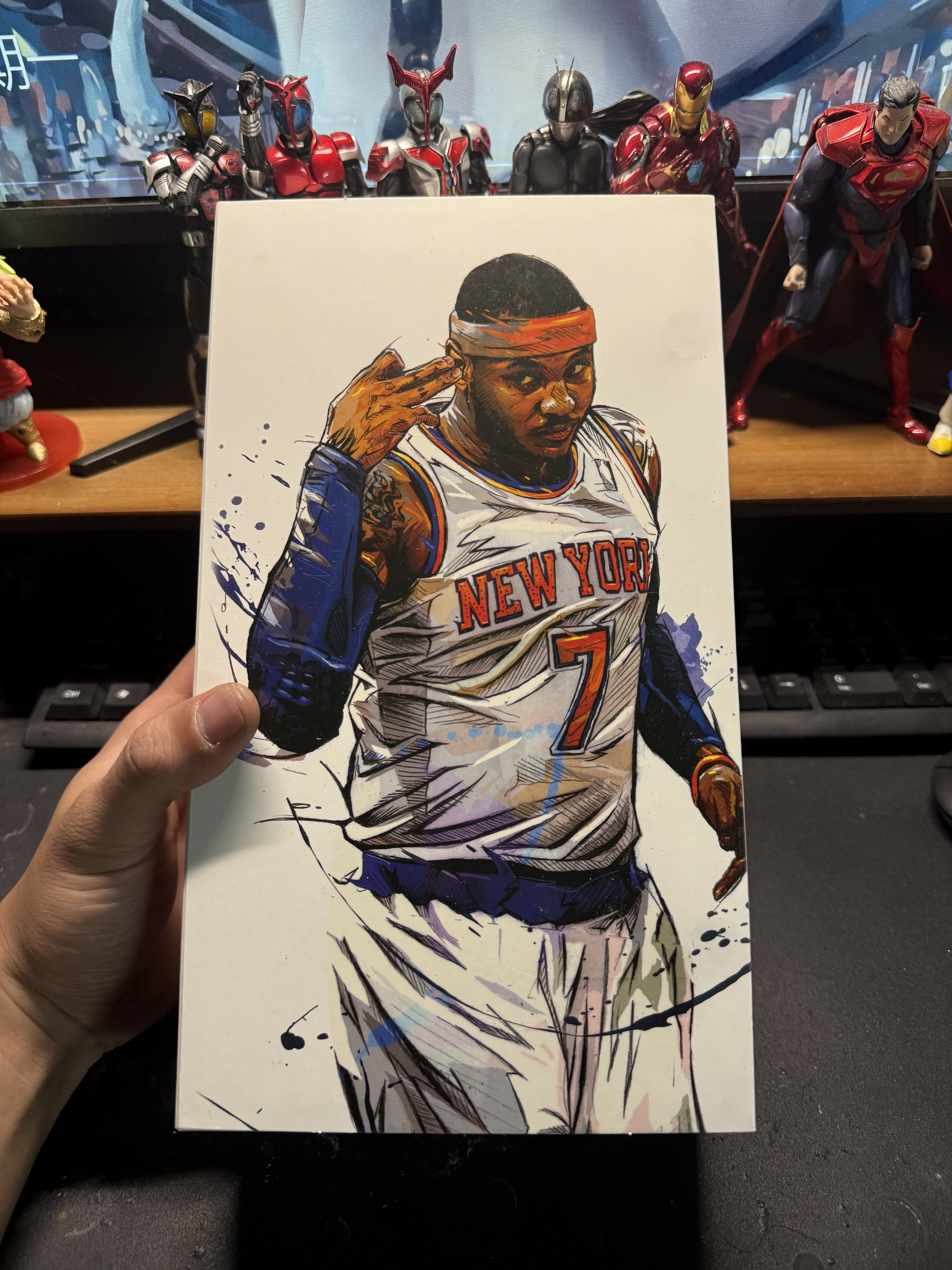 NBA球星 1/9卡梅隆安东尼手办模型摆件生日礼物 可动