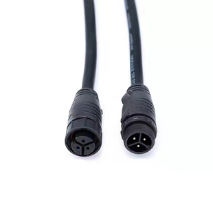 m16/3芯航空插头公母对接定做要求带线一米长防水接头。