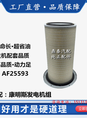 AF25593空滤适配康明斯发电机组空气滤清器AF25593-BL空气格风格