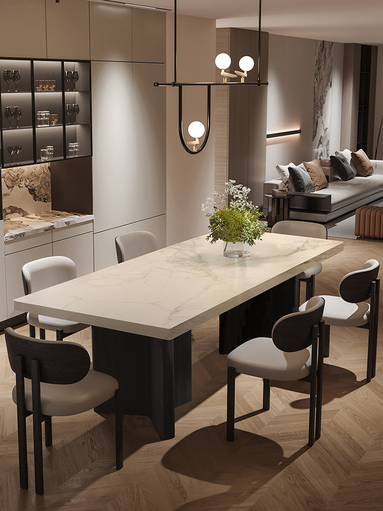 石板悬挂加厚大桌覆古简约现代长方形餐桌椅子组合茶几覆古风格实,住宅家具,岩板餐桌,淘宝优惠券,粉丝福利购,淘宝优惠卷