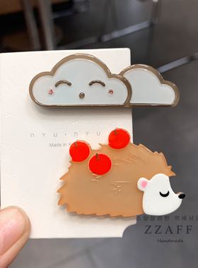 发饰品FAVOUR发夹可爱发夹小刺猬