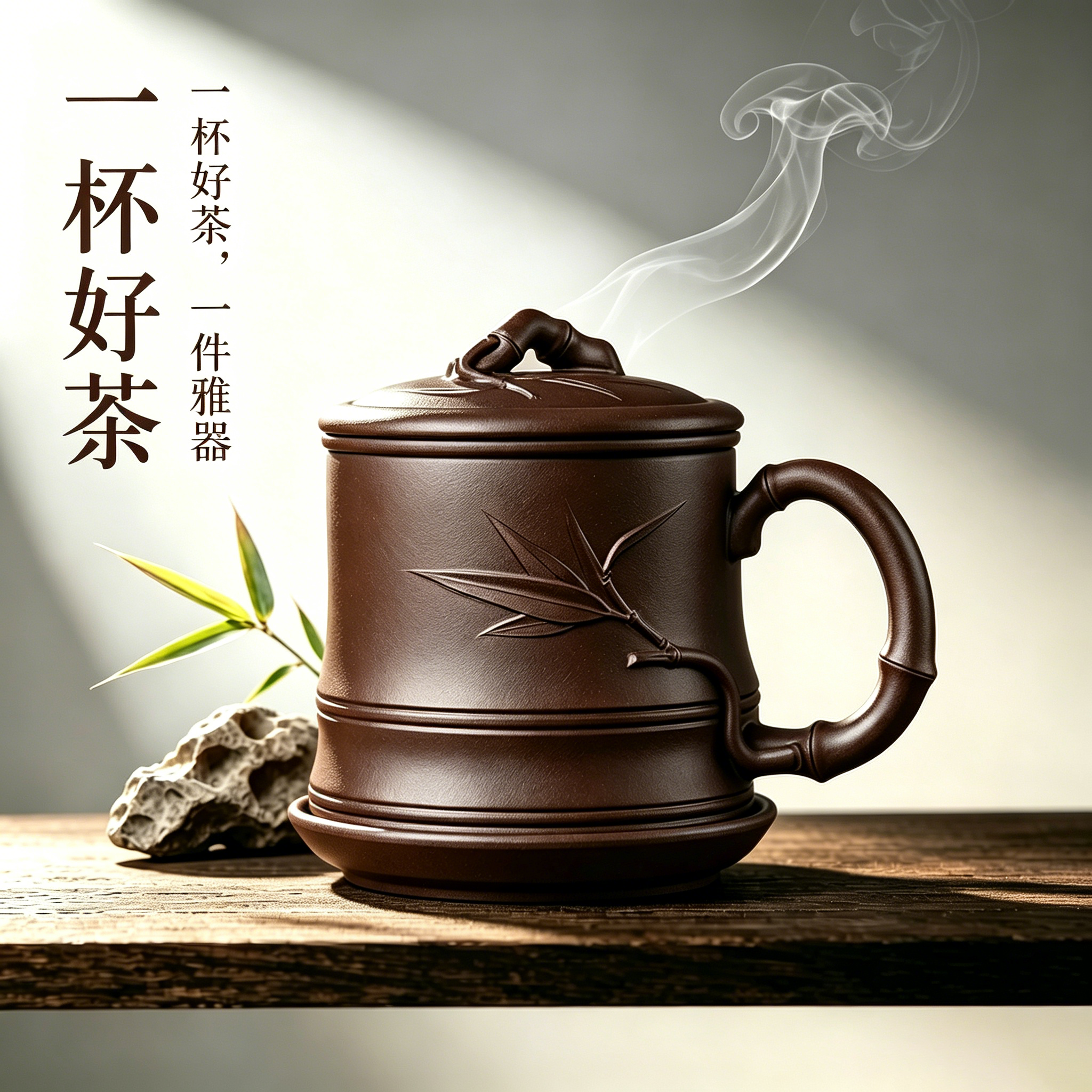 父亲节礼物紫砂杯纯手工原矿茶水分离节节高升泡茶盖杯男士送长辈