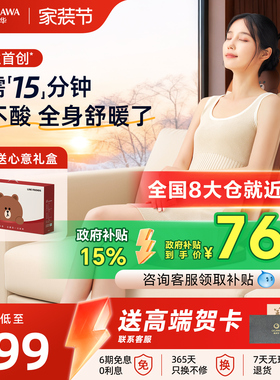 奥佳华按摩靠垫颈椎背部腰部按摩器家用全身揉捏斜方肌按摩仪1206