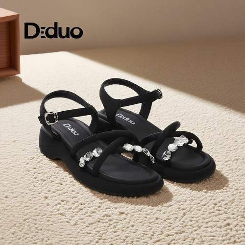 【新品】Diduo/迪朵2026春季新款凉鞋女时尚潮流百搭休闲凉鞋女