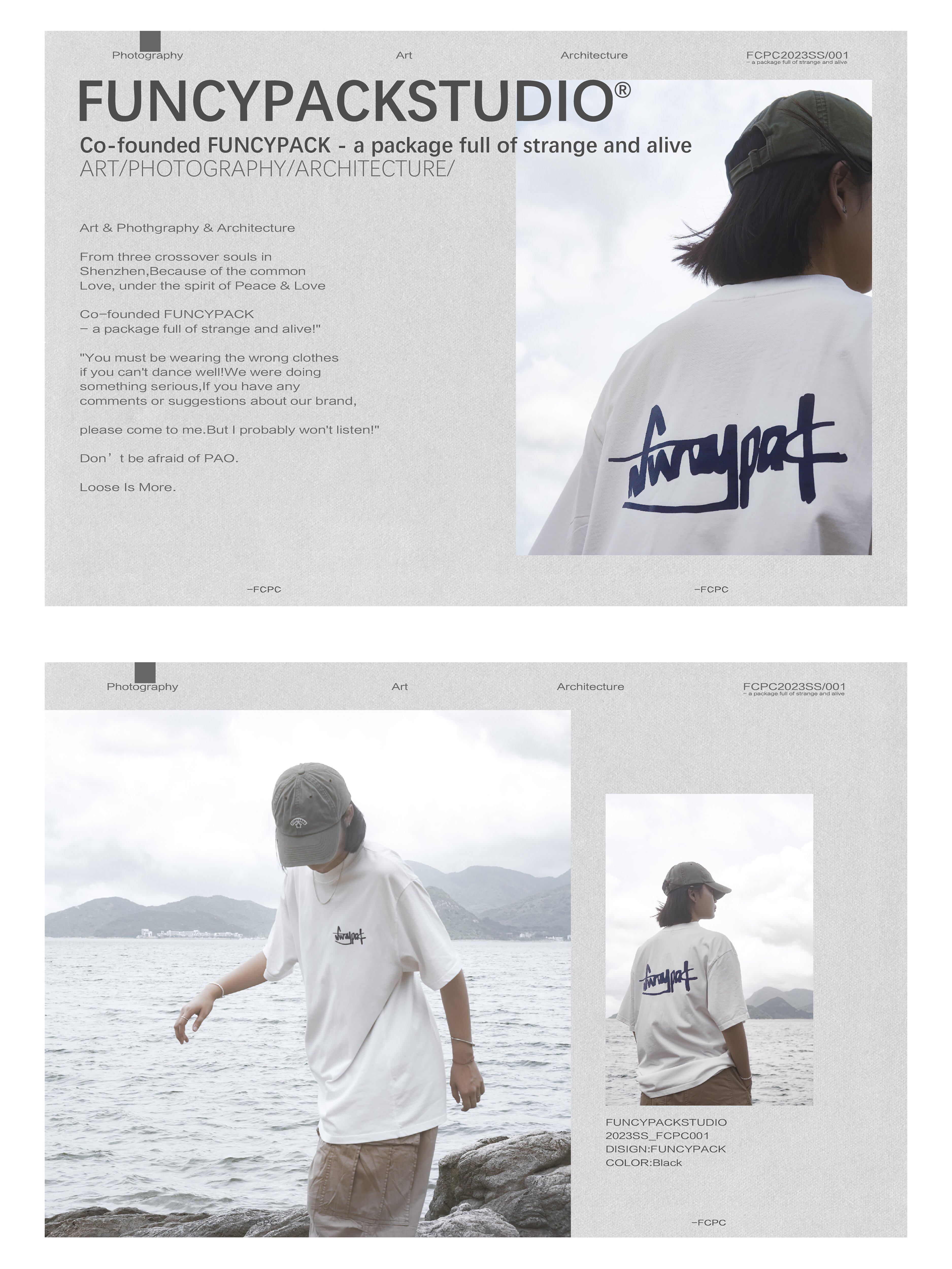 FUNCYPACK基础款男女同款跳舞纯棉潮流宽松t恤
