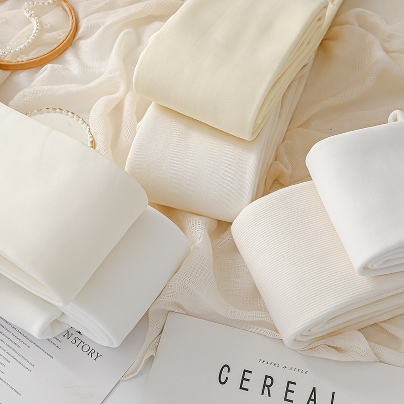 秋冬加厚加绒白色打底袜子女成人