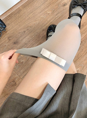 韩国ins潮烟灰色天鹅绒长筒袜女