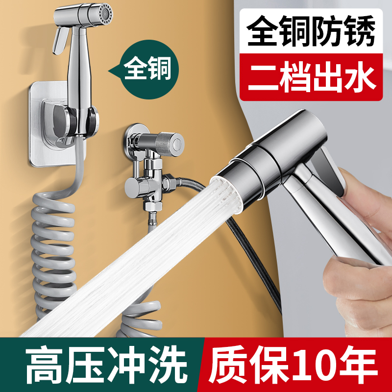 全铜马桶伴侣冲洗喷枪水龙头一进
