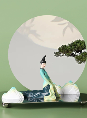 创意家居只此青绿摆件国风艺术舞者高档客厅电视柜书房酒柜装饰品