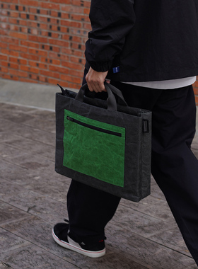 Macbook手提单肩斜挎电脑包适用苹果Pro13 14 15 16寸Air13.3寸可水洗环保纸轻便减震通勤文件袋笔记本电脑包