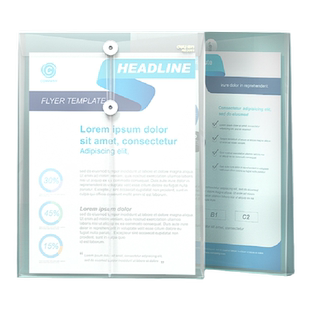 12只得力透明档案袋塑料a4加厚加大绕绳子文件收纳袋大容量装资料放简历办公用防水防油会议合同文件袋批发