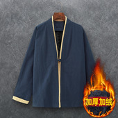 秋季 宽松居士唐装 中国风男茶服中式 改良禅服汉服复古外套道袍男装