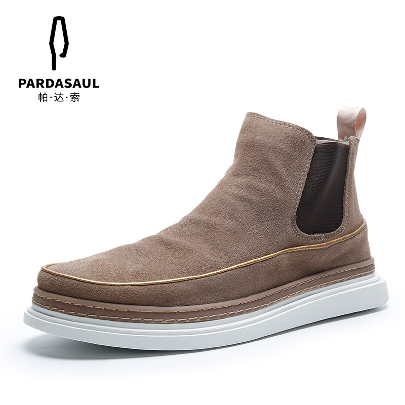 PADASSO WINTER NEW 2021 VELVET CHELSEA BOOTS MENS LEATHER ANKLE BOOTS BRITISH NUBUCK MARTIN BOOTS 211018