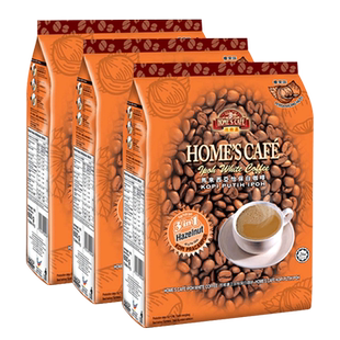 马来西亚怡保原装进口故乡浓三合一速溶白咖啡榛果味600g袋装