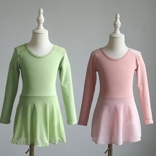 儿童舞蹈服女童练功服幼儿芭蕾舞裙跳舞秋冬长袖中国舞冬季形体服