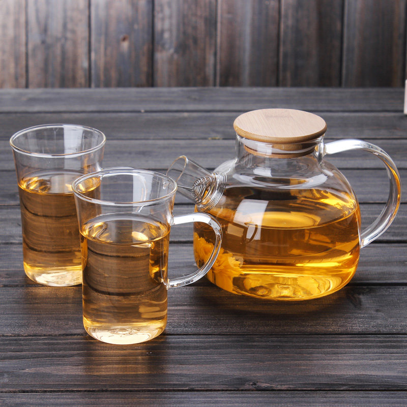 水趣大容量冷水壶玻璃耐热高温防爆凉水壶果汁凉茶壶家用水杯套装