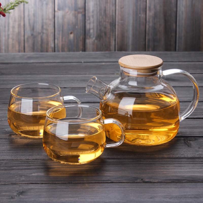 水趣大容量冷水壶玻璃耐热高温防爆凉水壶果汁凉茶壶家用水杯套装