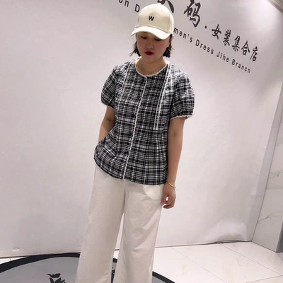 3705女权贵族初夏新品可爱减龄泡泡袖娃娃服开衫上衣加大码女装