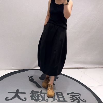 3435芮娜依莲秋款新品遮肉显瘦简约百搭休闲半身花苞裙加大码女装