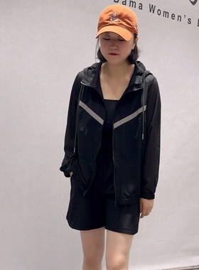 3659芮娜依莲夏款新品长袖上衣外套搭配遮肉短裤两件套加大码女装