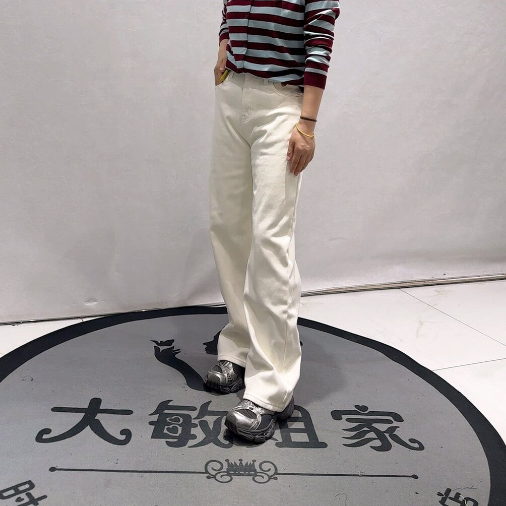 89075柏菲蒂冬款新品四面弹力拉绒显瘦窄版拖地牛仔裤加大码女裤