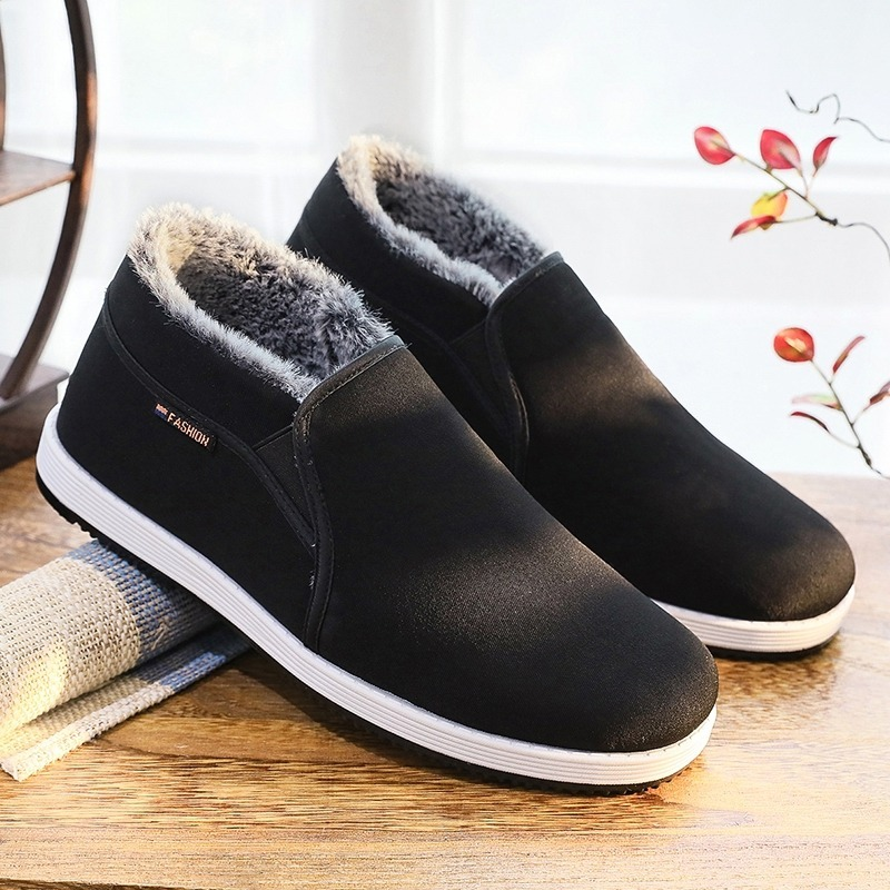 新款老北京布鞋男士棉鞋高帮仿兔绒加厚长绒保暖爸爸鞋防滑工作鞋,流行男鞋,布鞋,淘宝优惠券,粉丝福利购,淘宝优惠卷