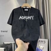 打底衫 扎染短袖 宽松体恤oversize美式 潮流半袖 T恤男夏季 2025新款