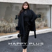 法式 H型中长直筒高腰亮片裙润其9027大码 松紧腰亮片半身裙