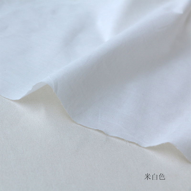 白色细棉布服装内衬里布裙子内里衣服口袋纯棉布料轻薄柔软可贴身