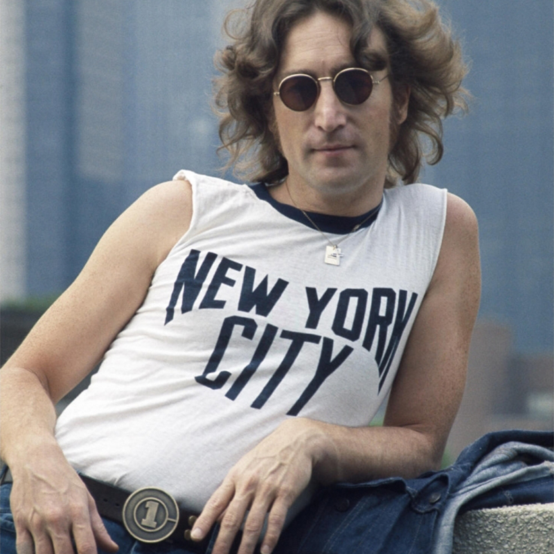 john lennon列侬披头士同款new york city复古T恤男女宽松纯棉tee