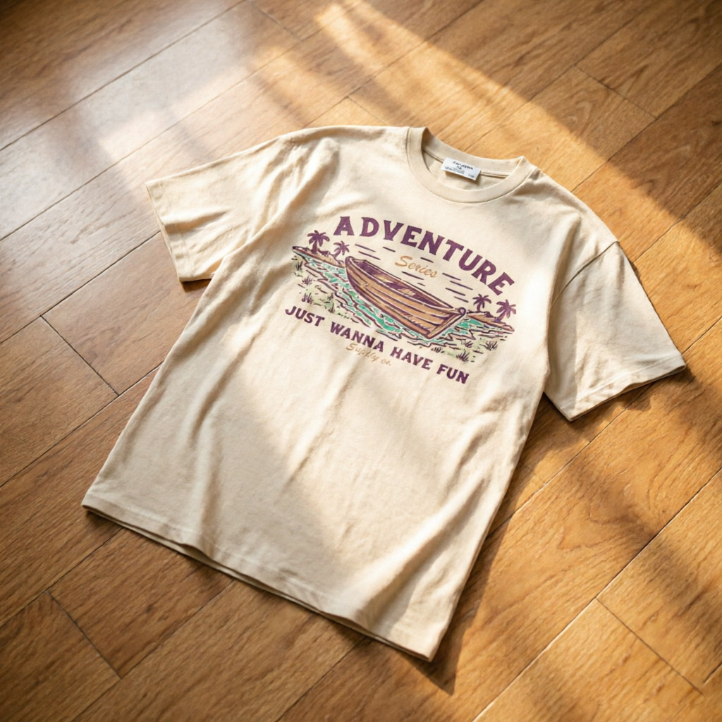 冒险只想找乐子 美式复古vintage男女宽松情侣纯棉短袖T恤tshirt