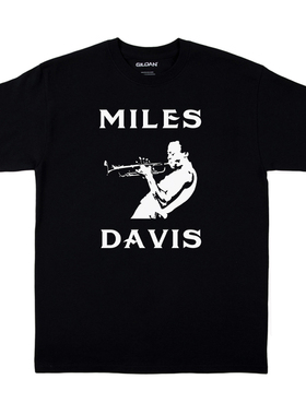 爵士乐miles davis复古摇滚jazz music短袖男女情侣T恤纯棉tshirt