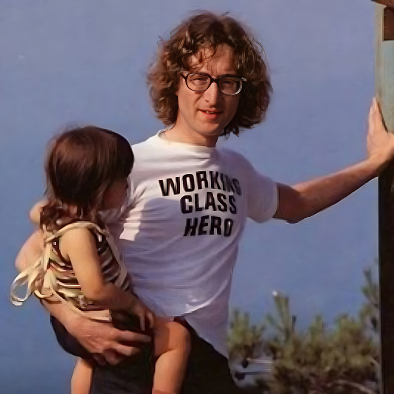 列侬披头士john lennon同款working class hero复古T恤男女宽松t